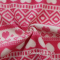 100 motifs de coeur rose en polyester Les deux côtés brossent un côté tissu en toison polaire imprimé anti-pilling pour les vêtements de canapé